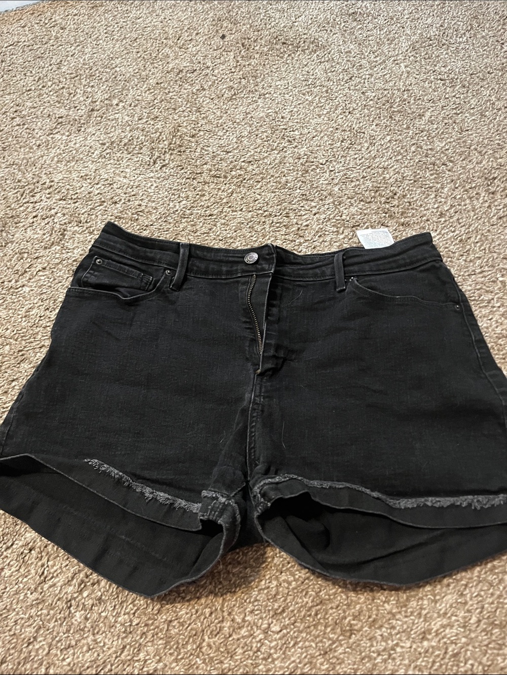 Levis Black Women's Denim Shorts - Classic High-Rise Style